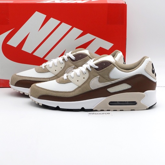 SLD Men's Nike Air Max 90 Premium Sneakers DM0029-109 Summit White/Black - Picture 1 of 6